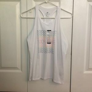 White nike girls tank top